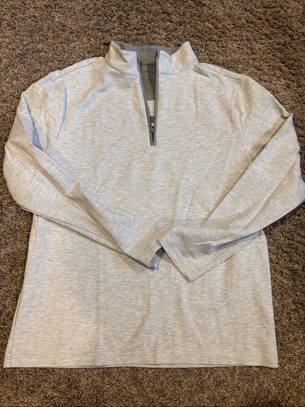 Mizzen+Main Heather Gray Quarter-Zip Pullover